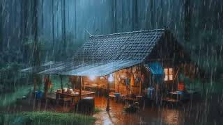 HEAVY RAIN at NIGHT on Roof to Sleep Deep and Sleep Fast ⚡ Powerful Rain to Block Noise Relax ASMR [upl. by Mchail42]