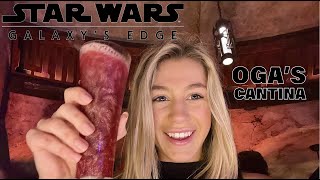 Ogas Cantina Star Wars Galaxys Edge  Disneys Hollywood Studios [upl. by Yroggerg]