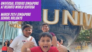 Universal Studios Singapore at Resorts World Sentosa  March 2024 Singapore School Holidays [upl. by Atnaloj182]