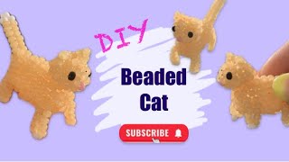 3D beaded cat tutorial [upl. by Nivar778]