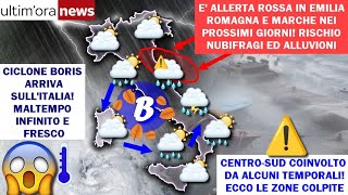 ALLERTA METEO CICLONE SULLITALIA PORTERÀ FORTI TEMPORALI E NUBIFRAGI SETTIMANA DINAMICA E PIOGGE [upl. by Fredelia35]