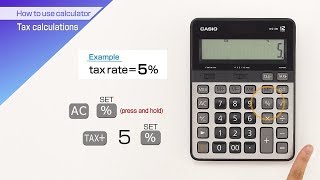 CASIO【How to use calculator Tax calculations】 [upl. by Canter]