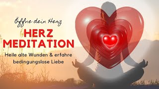 Herzmeditation ❤️ Alte Wunden Heilen amp Bedingungslose Liebe Erfahren ❤️ ✯ auch zum Einschlafen ✯ [upl. by Odelle357]