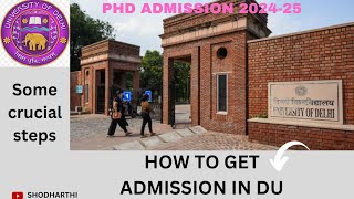 Du PhD Admission 202425 Application Form EProspectus Some Secrets [upl. by Babita]