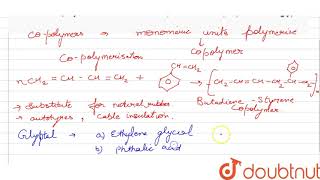 What are copolymers  Give chemical equation for the preparation of glyptal [upl. by Bonnice]