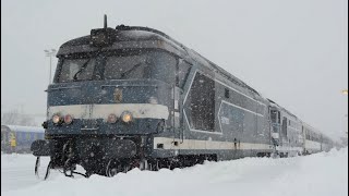 Les Trains Des Neiges Le Défilé Des locomotives Diesels à Briançon  Railways in the French Alps [upl. by Anivek953]