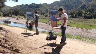 PLEIN AIR oil painting MALIBU CREEK southern california [upl. by Spieler76]