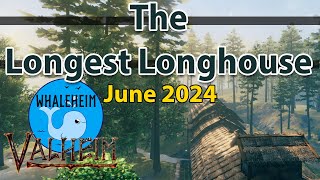 The Longest Longhouse June 2024 valheim valheimbuilding [upl. by Aneral]