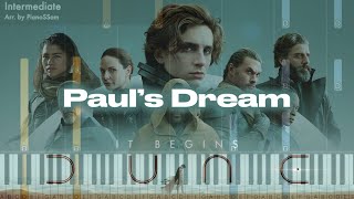 Intermediate Pauls Dream  DUNE  Piano Tutorial [upl. by Oj]