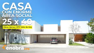 CASA con ENORME ÁREA SOCIAL a DOBLE ALTURA una CASA terraza  Obras Ajenas  R79 Taller de Arq  P1 [upl. by Rhodia]