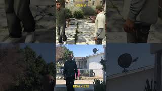 Lamar Roasts Franklin  GTA V vs REALLIFE Comparison gta5 gta5shorts [upl. by Hcib780]