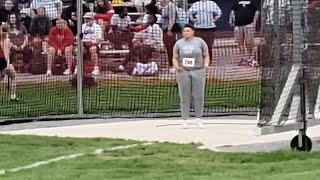 Mechanicsburgs Maria Clark wins District 3 Class 3A discus title [upl. by Etnomed]