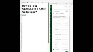 Get OpenSea data in Excel and Google Sheets  Retrieving Assets [upl. by Smoot]