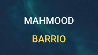 🎧 MAHMOOD  BARRIO SLOWED amp REVERB [upl. by Yarvis]