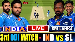 🔴 Live IND Vs SL 3rd ODI  Live Scores amp Commentary  India vs Sri Lanka LIVE [upl. by Jarl214]