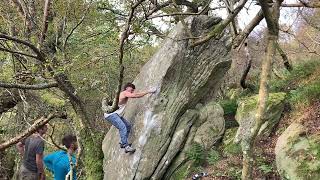 Altamira Arête 6Bish  Hepburn south  Northumberland Bouldering [upl. by Eiloj322]