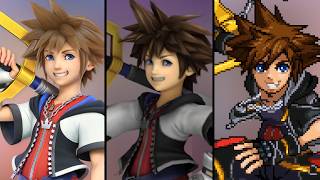 Sora in different Smash Bros ModsFanGames  Moveset Comparison with Ultimate [upl. by Englebert]