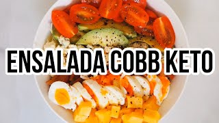 🥗 KETO COBB SALAD  ENSALADA COBB KETO ALMUERZO FACIL Y RAPIDO  Manu Echeverri [upl. by Colvert]