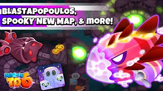 Bloons TD 6 Update 45 Coming Soon  Blastapopoulos Spooky New Map amp more [upl. by Aicelef]