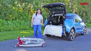 Molift Smart 150 How to place and transport the hoist Molift Smart 150 in a car [upl. by Baese851]