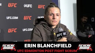 Erin Blanchfield UFC Edmonton PostFight Scrum [upl. by Nataline]