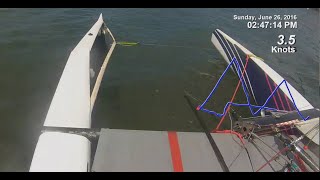 A Class Catamaran GBR71 shroud clevis pin fail [upl. by Blank45]