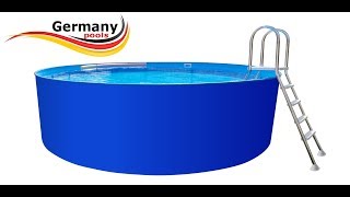 GermanyPools Montage quotBravoEditionquot Poolaufbau Teilversenkt Teileinbau Stahlwandpool [upl. by Enar]