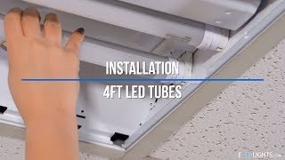 How to Install 4foot LED Tubes in Fluorescent Fixtures [upl. by Colson]