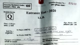 LLB ENTRANCE EXAM QUESTION PAPER  LLB प्रवेश परीक्षा 2023  DDU LLB Entrance Exam Question Paper [upl. by Adnamal715]