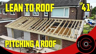 Single storey Extension setting out and building a lean to ROOF [upl. by Atina504]