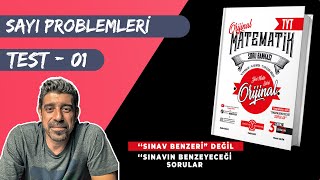 Sayı Problemleri TEST 01  ORİJİNAL TYT SORU BANKASI  yks2024 [upl. by Morgenthaler]