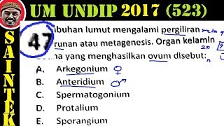 pembahasan soal um UNDIP 2017 saintek kode 532 biologi no 47 metagenesis lumut [upl. by Nayr]