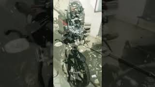 Bajaj Pulsar 220 F 2024 model🥲 crash ho gai bike mechanic lover 💝 short video [upl. by Aiyekal]