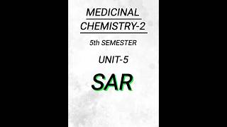 Medicinal Chemistry25th semesterUnit5SARpharmacy pharmacynotes writtennotes shorts [upl. by Odarnoc]