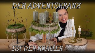 ADVENTSKRANZ  MODERN und ANDERS  WUNDERSCHÖNE DIY  IDEE [upl. by Llewxam]