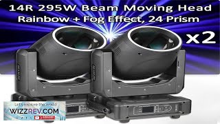 2PcsLot 295W 14R Moving Head Beam Stage Light With LED RGB Aperture Review [upl. by Polk]