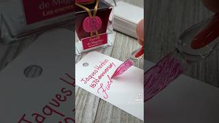 Jacques Herbin Fuchsia de Magellan shimmering fountain pen ink [upl. by Ahsenat]