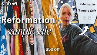 i went to a REFORMATION sample sale in LA chaotic but severely discounted [upl. by Ymirej]