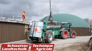 Nettoyage de digesteur de biogaz avec grue spéciale [upl. by Deva264]