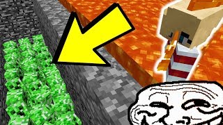 LE SOL CEST DE LA LAVE ET DES CREEPERS  PRANK TROLL MINECRAFT [upl. by Anned]