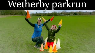 Running Wetherby parkrun at Wetherby Sports Association A super windy run rescuing cones [upl. by Assilla188]