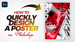 Poster Design Photoshop Tutorial  v2 [upl. by Ecnadnac]