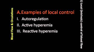 Local Intrinsic Control of Blood Flow 1 of 4 [upl. by Ailen538]