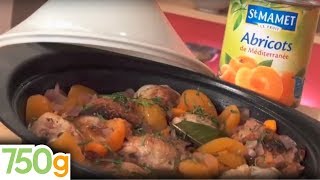 Recette de Tajine de poulet aux abricots  750g [upl. by Mirak]