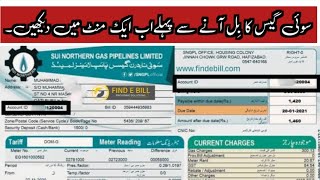 Check Sui Gas Bill online at home  Gas bill duplicate [upl. by Acessej]