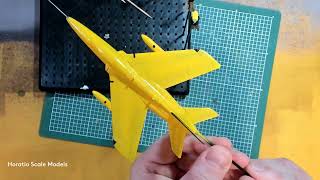 Airfix 172 Folland Gnat as XR992 Yellowjacks Display Team Livery take 2 [upl. by Anaes]