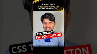 Create Toggle Switch Button with HTML amp CSS  Custom Checkbox  Learn with CodeWise shorts [upl. by Aneehsar]