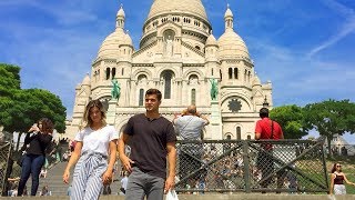 PARIS WALK  SacréCoeur Basilica in Montmartre  France [upl. by Affrica]