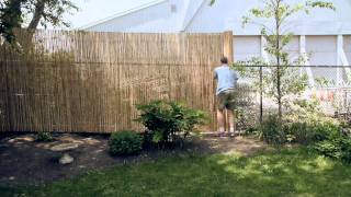 Installing a Bamboo Friendly Fence on a Chain Link Fence [upl. by Atok]