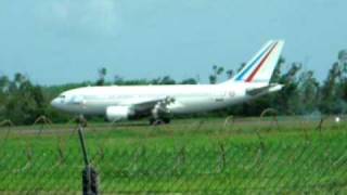 Airbus A310 French Republic Bumpy Landing in Martinique [upl. by Dorweiler]